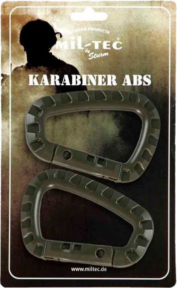 Карабін Mil-Tec тактичний пластиковий ABS Olive 15921001