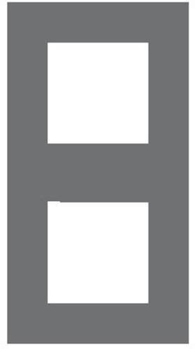 Рамка двухместная Efapel Quadro универсальная алюминий матированный 45920 TAL