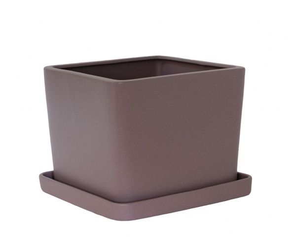 Горшок керамический Ориана-Запорожкерамика Квадрат №1 крошка квадратный 13,5 л аметист 