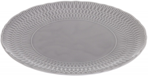 Тарілка підставна Sofia 28 см порцелянова сіра Cmielow