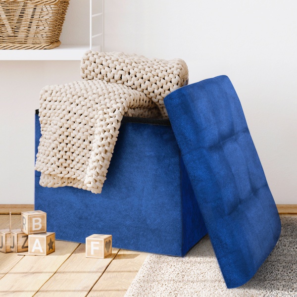 Ящик-пуф MVM TH-05 BLUE 380x380x380 мм