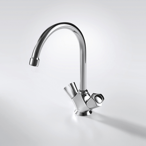 Змішувач для кухні Bravat Duo F7133186CP