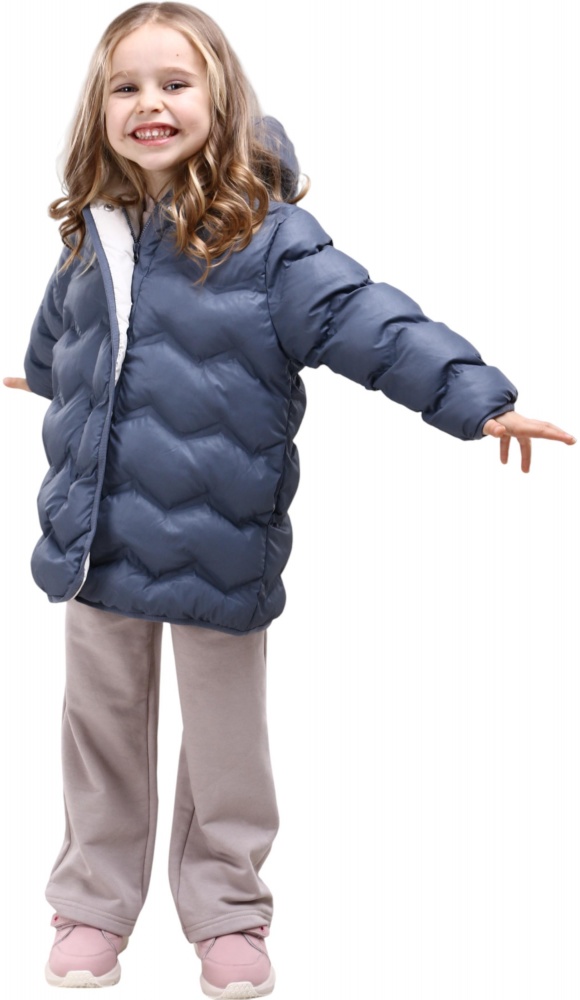 Куртка-пуховик для дівчаток Luna Kids р.130 сірий NCYAJ49779A 01
