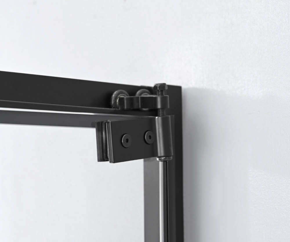 Душевое ограждение EGO EGOIST SLIDE 90х90х200 см, стекло проз 6мм, проф черный алюм