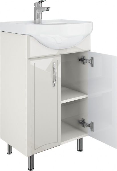 Тумба підлогова Прайм 50 МДФ беж глянець під умивальник Проксі-Colombo 50