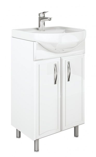 Тумба підлогова Прайм 50 МДФ білий глянець під умивальник Проксі-Colombo 50