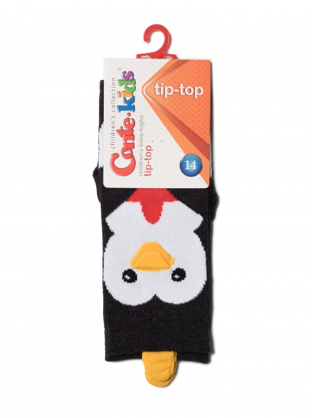 Гольфы детские для девочек Conte-Kids TIP-TOP (мордашки) 19С-141СП 045 р.18 черный 