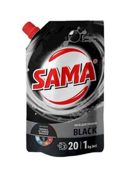 Гель для машинной и ручной стирки SAMA Black 1 кг
