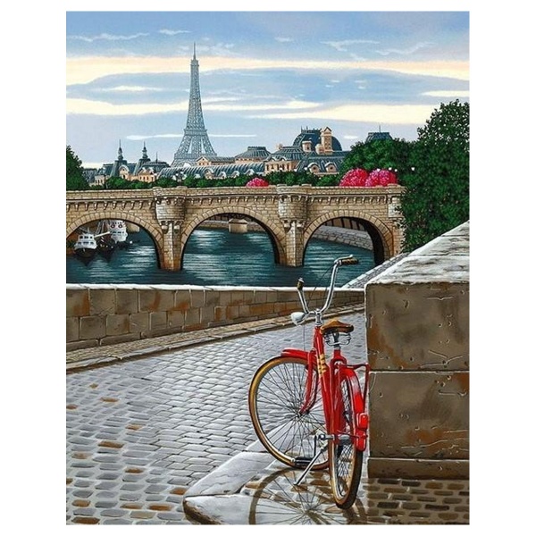 Картина стразами На березі Сени 30x40 см 954073 Santi 