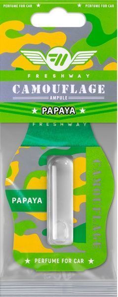 Ароматизатор подвесной FRESHWAY Camouflage Ampule (Папая) PAPAYA 4,5 мл