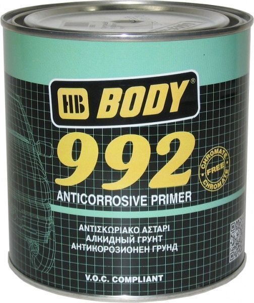 Грунт антикоррозионный 992 1K серый Body 1кг