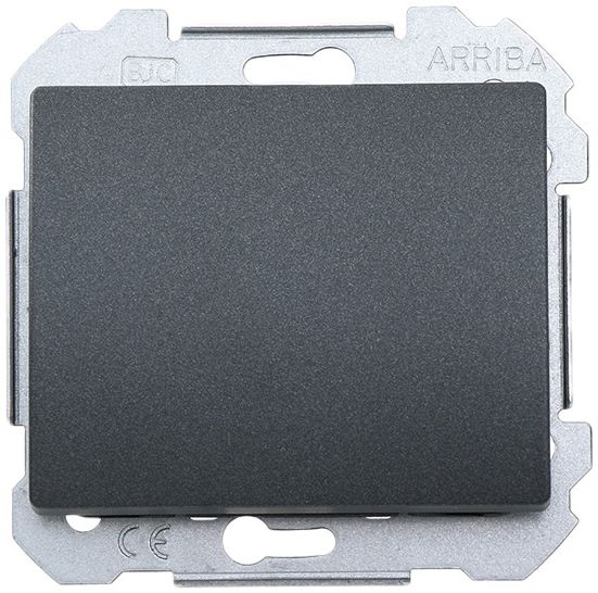 Вимикач одноклавішний Siemens Iris без підсвітки 16 А 250В IP20 сталь нептун 18505 AN