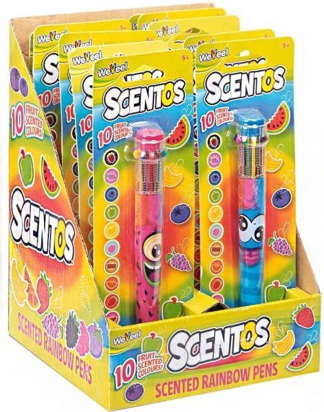 Ручка кулькова Scentos багатокольорова ароматна Чарівний настрій 41250