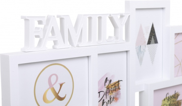 Фотоколлаж Family 61,5х50,5х2,5см 12 фото 10x15 см белый 