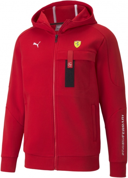 Джемпер Puma Ferrari Race Hooded Swt Jkt 53168302 р. S красный