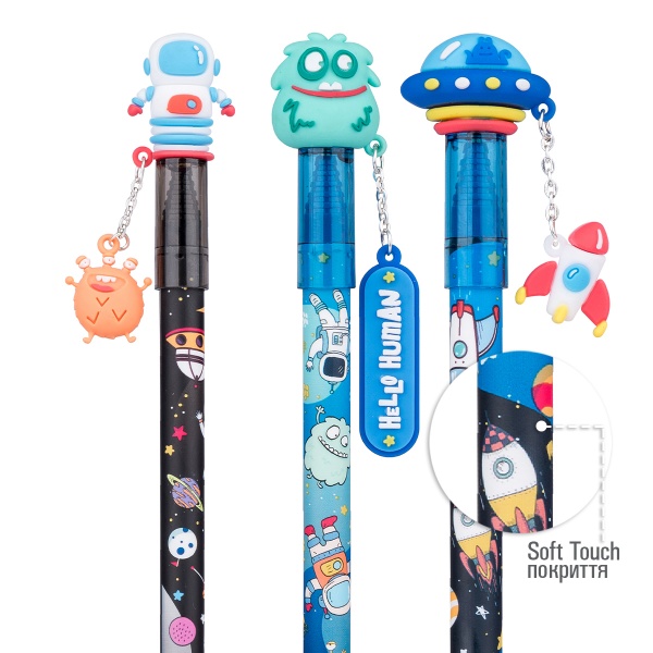 Ручка кулькова YES Space Aliens 0,7 мм синя 412076 