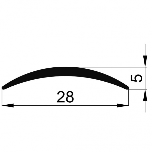 Порожек алюминиевый гладкий АЛЮПРО 28х900 мм зебрано песочный