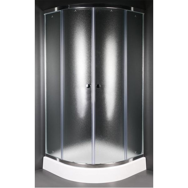 Душова кабіна EGO Quadrant Fine 90x90 профіль хром,скло матове