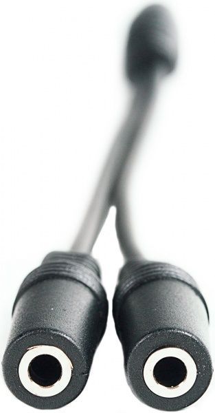 Адаптер HAMA 3,5 мм M – 2x3,5 мм F 0.2 м чорний (43355)  