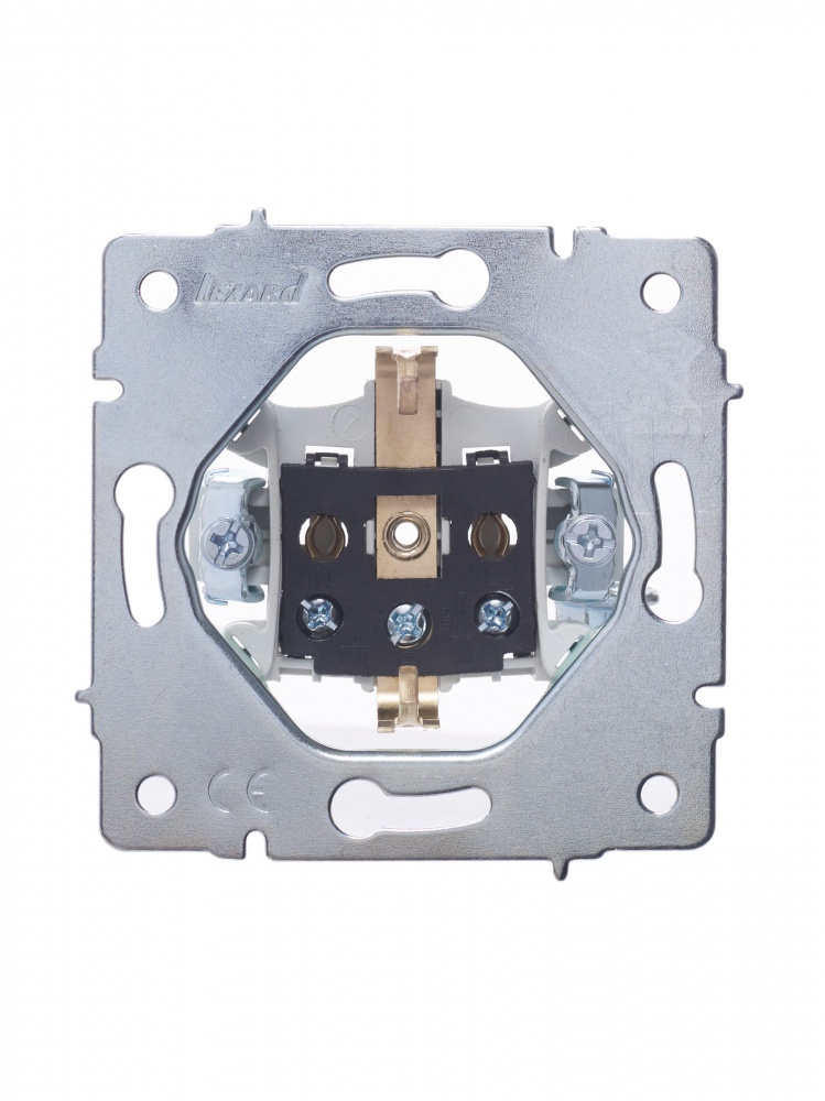 Розетка 1 із заземленням Lezard Vesna IP20 білий 742-0288-124B