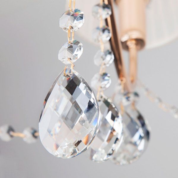 Люстра подвесная Strotskis Emiliana 8x40 Вт E14 белый/золото 10087/8 