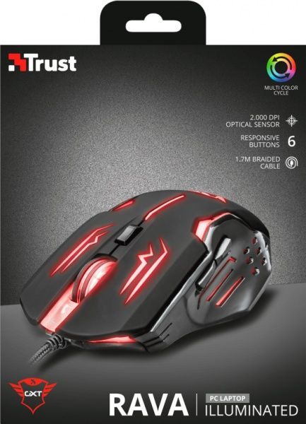 Миша Trust GXT 108 Rava Illuminated Gaming 22090 