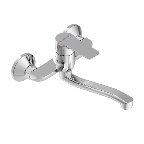 Змішувач для умивальника Imprese HORAK настінний монтаж, хром