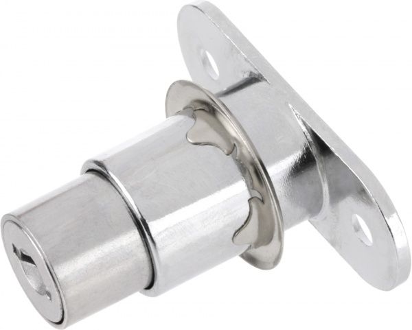 Замок меблевий KL-105 для розсувних дверей ДСП натискний хром DC