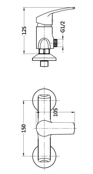 Смеситель для душа Mixxen Био MXTA0458