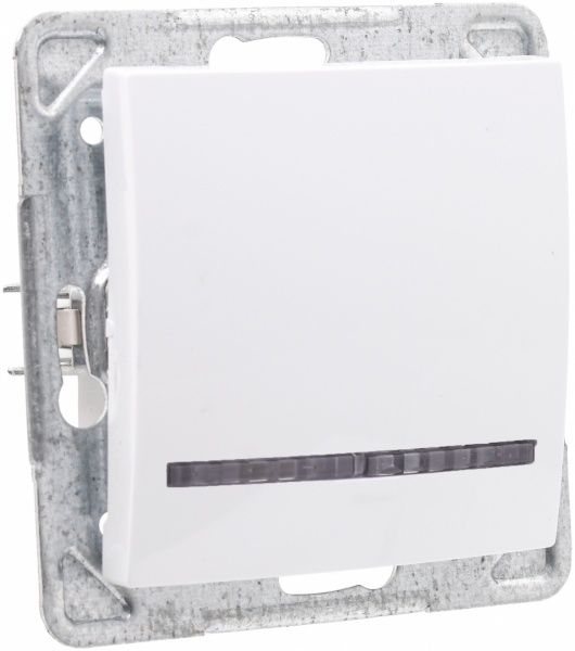 Выключатель одноклавишный Ospel Impresja с подсветкой 16 А 250В IP20 белый