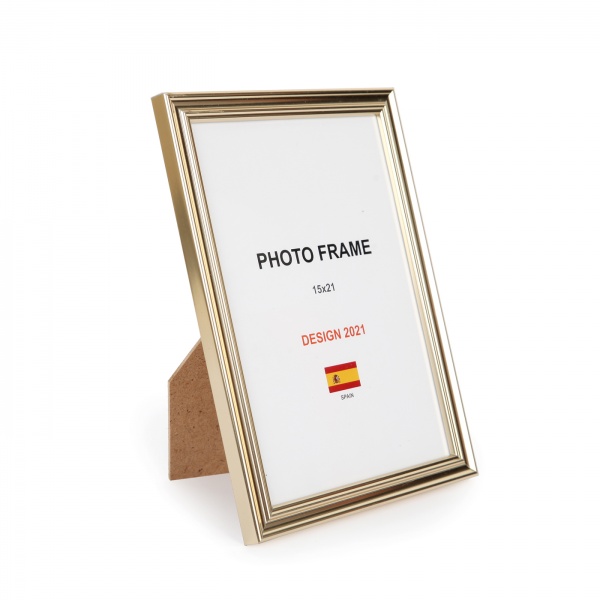 Рамка для фото 1 фото 15x21 см белое золото 