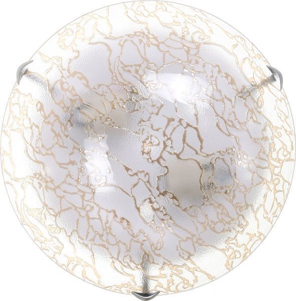 Світильник настінно-стельовий УТ Сяйво НПБ Мармур 2x60 Вт E27 золотий 3001 