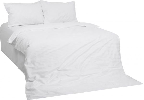 Комплект постельного белья Basic Stripe 1,5 (прост.180х230) белый La Nuit