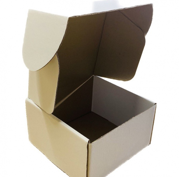 Гофроящик самосборный Т22 белый 165x165x95 мм