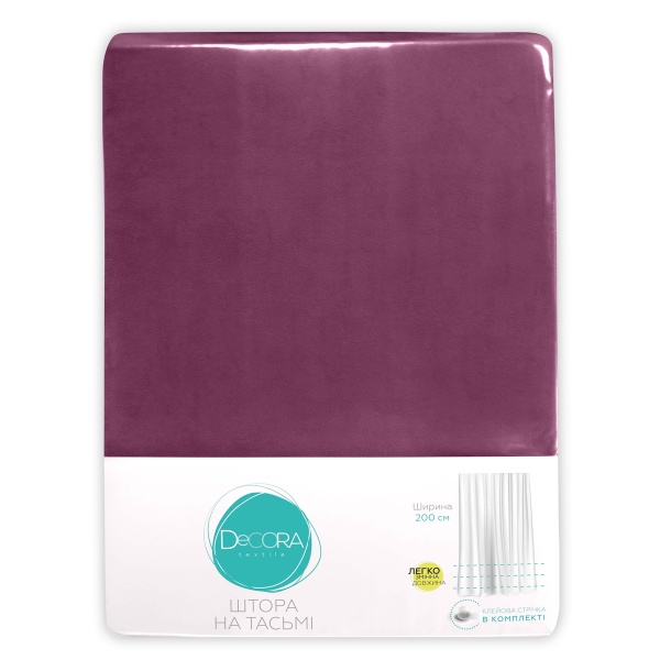 Штора VELOUR 150х275 фиолетовый Decora textile