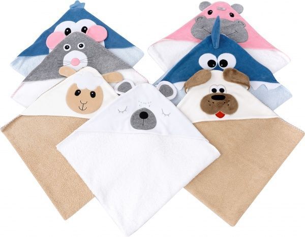 Полотенце-уголок Sasha Пингвинчик голубой 130/2 