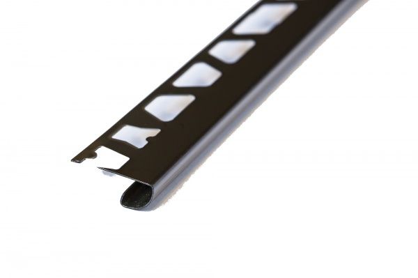 Профіль напівкруглий нержавіюча сталь 12 мм 2,7 м чорний глянець