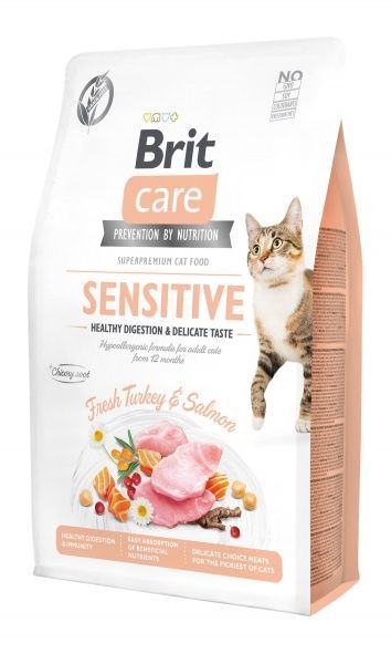 Корм Brit Care Sensitive індичка і лосось 2 кг 171282