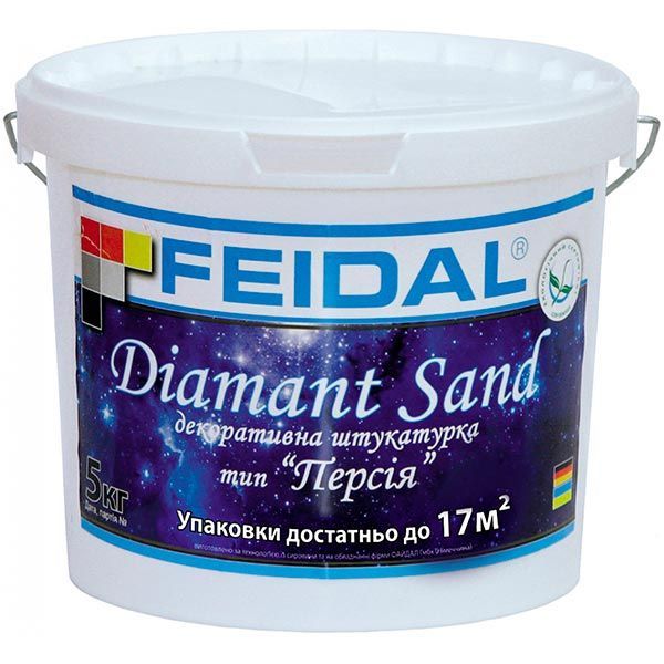 Декоративная штукатурка Feidal Diamant Sand Персия 5 кг белый