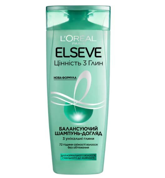Шампунь L'Oreal Paris Elseve Ценность 3 глин 400 мл