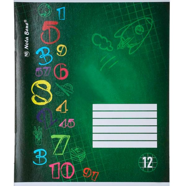 Тетрадь школьная 12 листов в клетку 1 Nota Bene