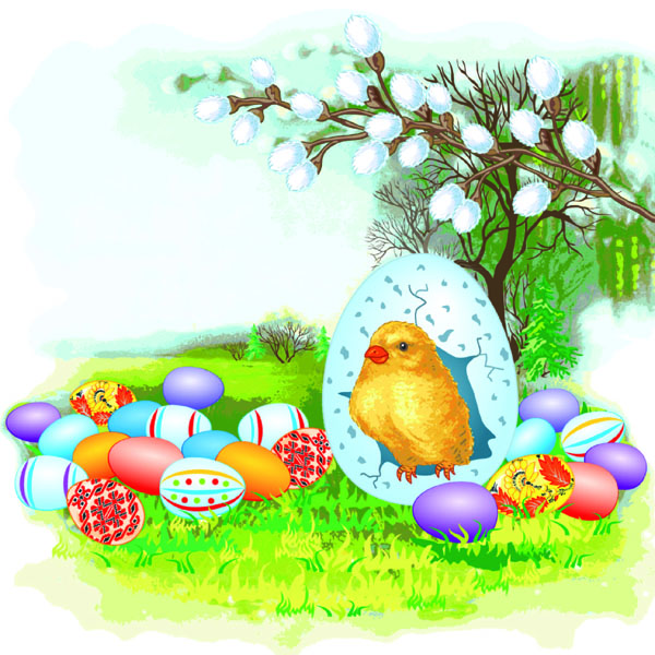 Салфетки столовые La Fleur Цыпленок под ивой 33х33 см бирюзовый 16 шт.