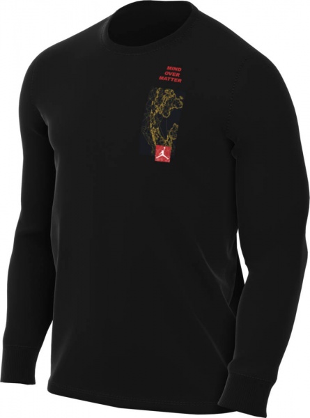 Футболка Nike M J MNTN LS CREW DC9785-010 р.M черный