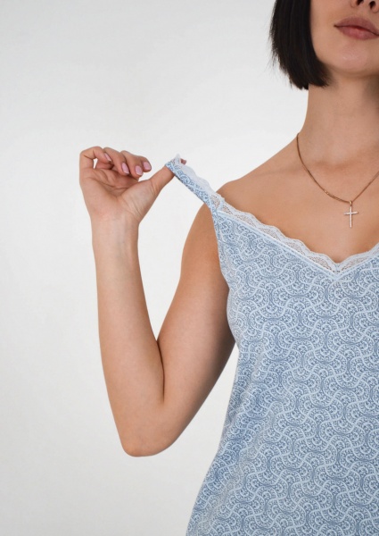 Ночная рубашка Roksana Verona 1099/16079 р.XXL голубой