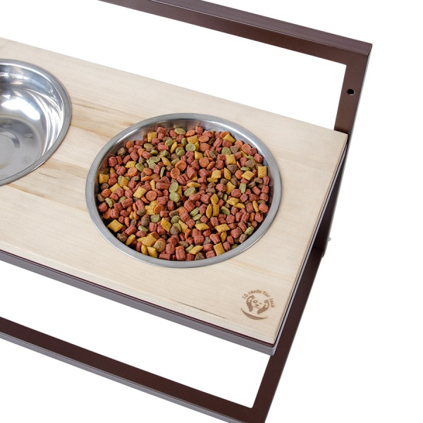 Миска подвійна 10 центів для Джека №5 M/L/XL 2х1250 мл коричневий