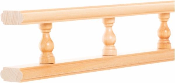 Галерейка пряма 1 м МДФ + масив клен