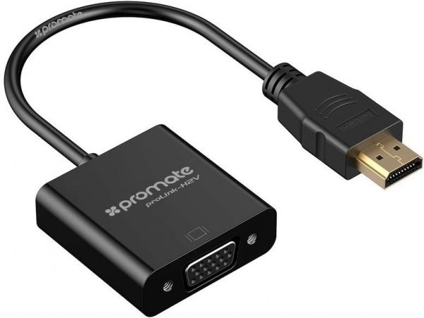 Перехідник Promate HDMI-VGA 0,2 м чорний (prolink-h2v.black) 