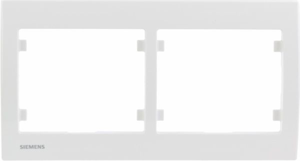 Рамка двухместная Siemens IRIS горизонтальная белый G-S18002