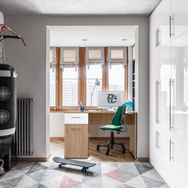 Стол письменный Ганза 1100x750x550 дуб сонома/белый 