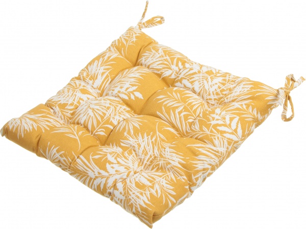 Подушка на стілець Листя жовта 37х37см Luna